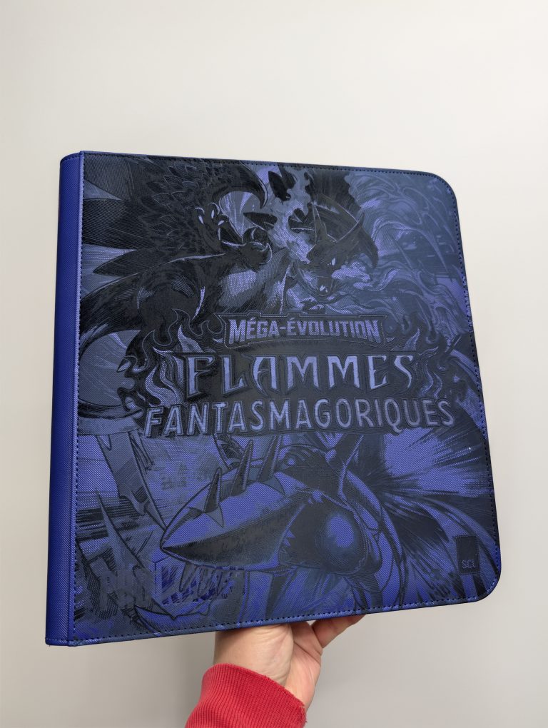 Binder Binder Pokémon ME2 (Flammes Fantasmagoriques) – Édition Collector Violet & Rose v1 gravé laser
